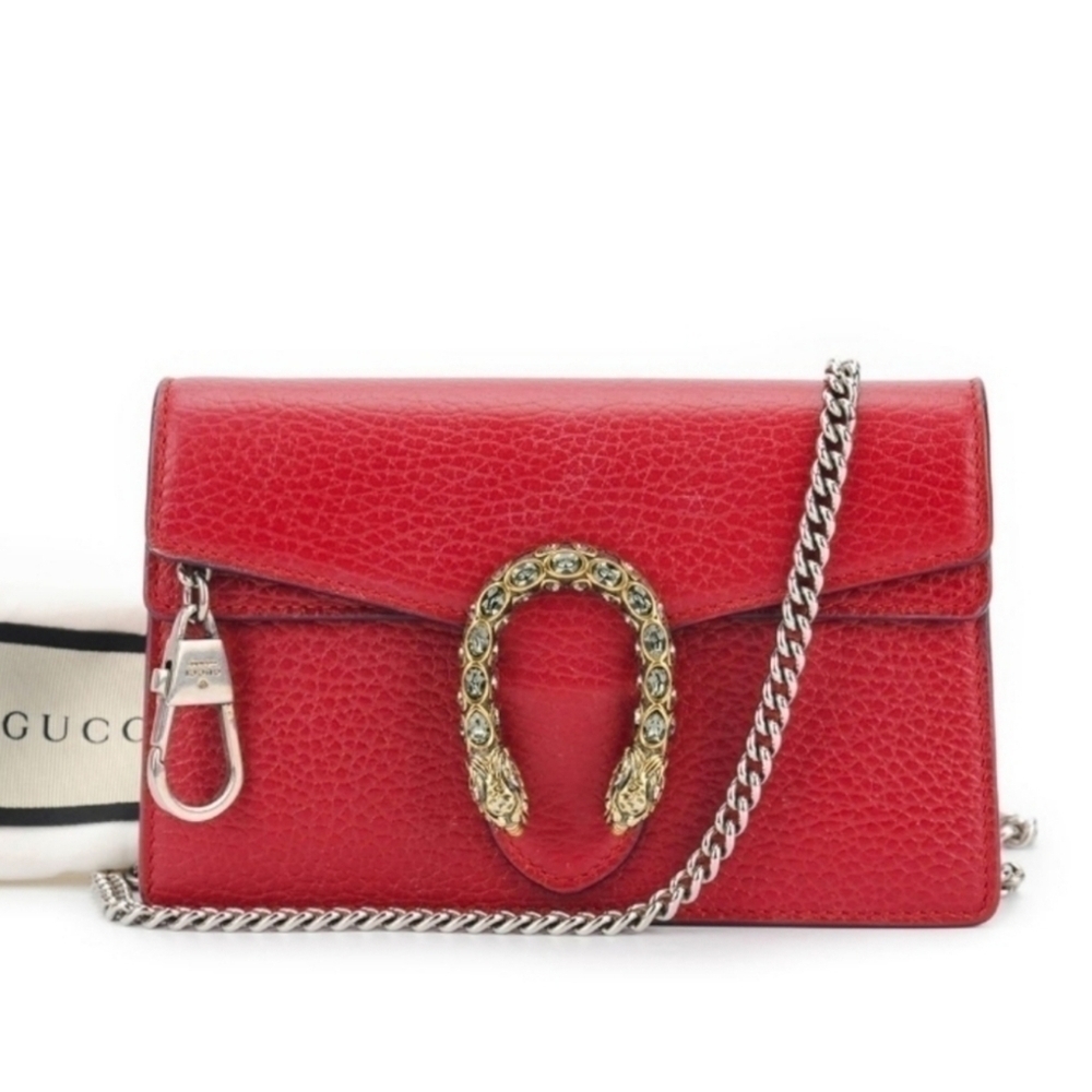 Authentic Gucci Dionysus Dark Red Super Mini Bag  Shoulder